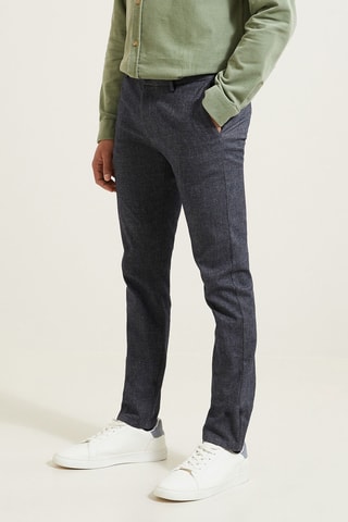 Calças chino slim - Azul