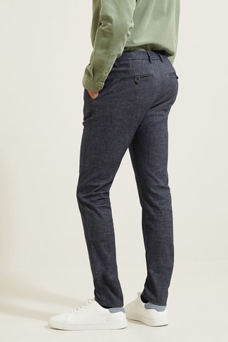 Calças chino slim - Azul