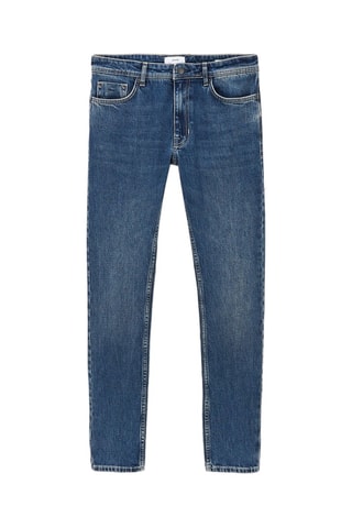 Calças de ganga slim - Azul-escuro - Comprimento 34