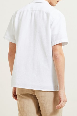 Camisa corta regular fit de punto - Beige