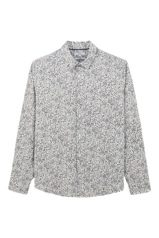 Camisa regular em algodão biológico - Cru