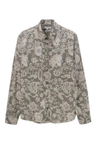 Chemise slim en coton biologique - Ecru