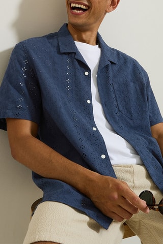 Camisa regular - Azul