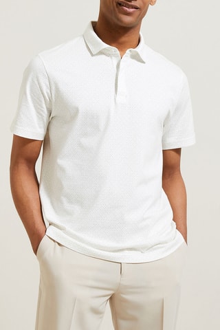 Polo regular em algodão biológico - Branco