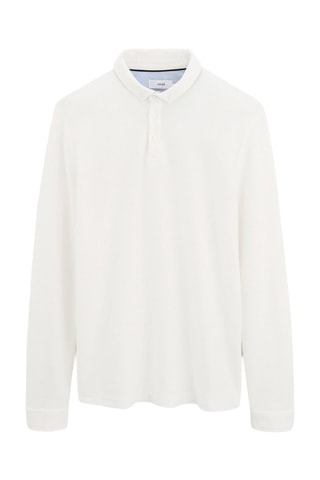 Polo slim em algodão biológico - Branco