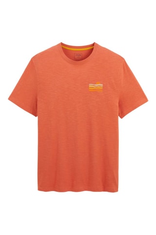 T-shirt em algodão biológico Fête des pères - Laranja