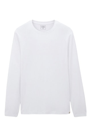 T-shirt regular de algodão biológico - Branco