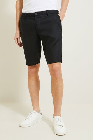 Bermudas em linho - Preto