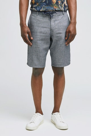 Bermudas em linho Azul
