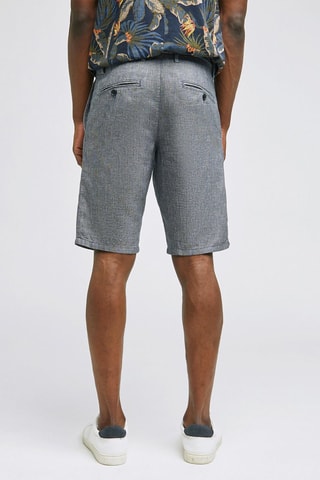 Bermudas em linho Azul