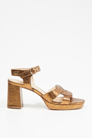 Leren Sandalen met Hak Liness - Bruin