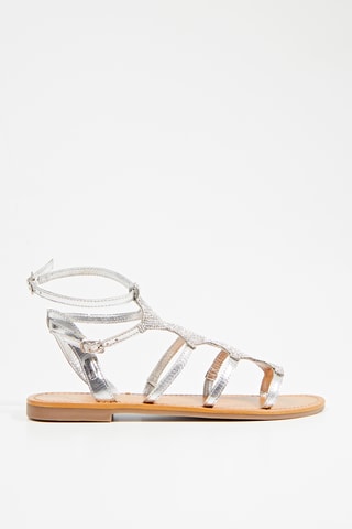 Geitenleren Romeinse Sandalen Ohlala - Zilverkleurig