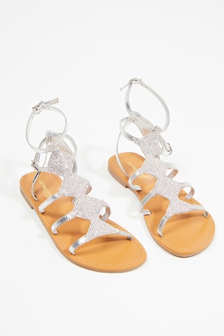 Geitenleren Romeinse Sandalen Ohlala - Zilverkleurig