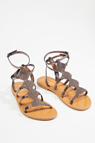 Geitenleren Romeinse Sandalen Ohlala - Grijs