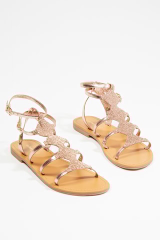 Geitenleren Romeinse Sandalen Ohlala - Goudkleurig