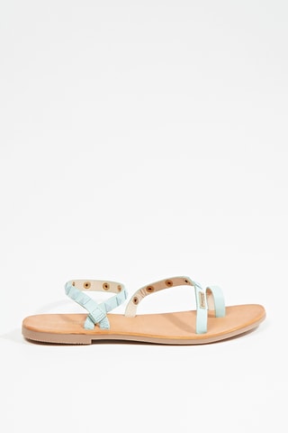 Leren Sandalen Confetti - Turquoise