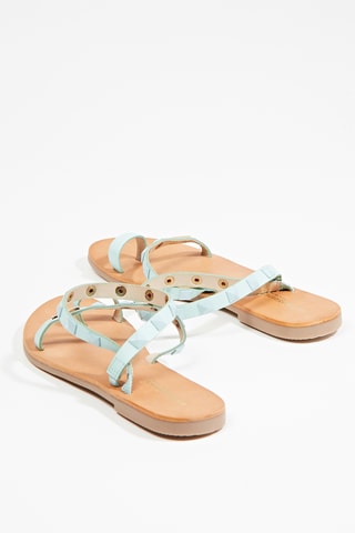 Leren Sandalen Confetti - Turquoise