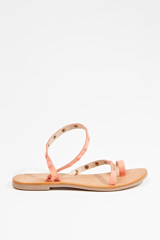 Leren Sandalen Confetti - Koraalrood