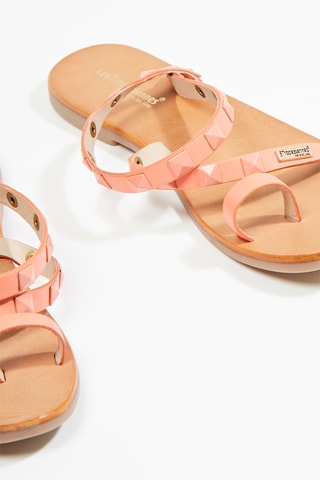Leren Sandalen Confetti - Koraalrood
