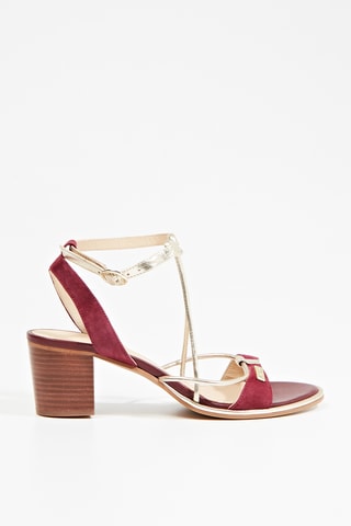 Leren Sandalen met Hak Lilonbuc - Bordeauxrood