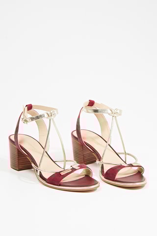 Leren Sandalen met Hak Lilonbuc - Bordeauxrood
