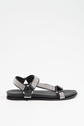 Buffelleren Sandalen Caspy - Zwart en zilverkleurig