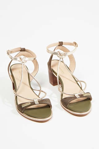 Leren Sandalen met Hak Lilonbuc - Kaki