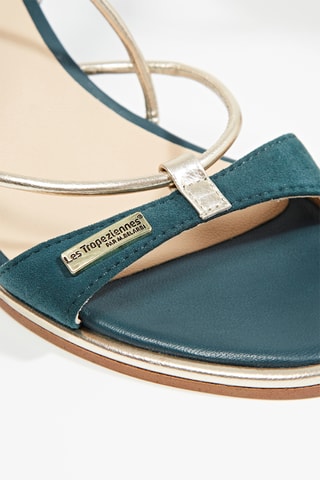 Leren Sandalen met Hak Lilonbuc - Turquoise