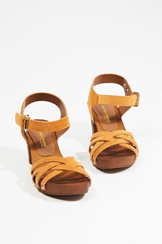 Nubuck Sandalen met Hak Toopaya - Geel