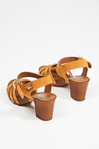 Nubuck Sandalen met Hak Toopaya - Geel