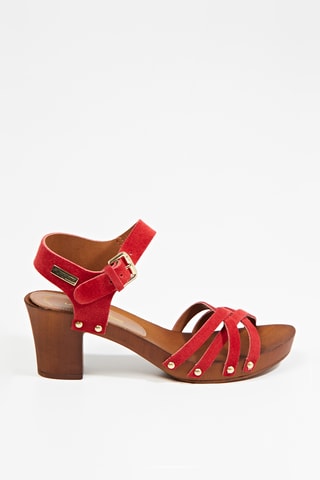 Nubuck Sandalen met Hak Toopaya - Rood