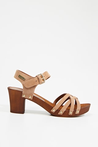 Nubuck Sandalen met Hak Toopaya - Taupe