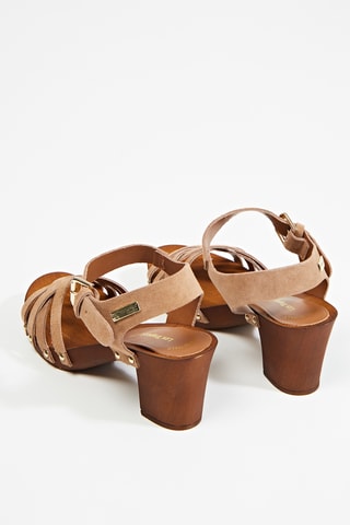 Nubuck Sandalen met Hak Toopaya - Taupe