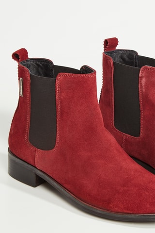 Nubuck Chelsea Boots Meringue - Bordeauxrood
