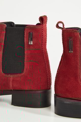 Nubuck Chelsea Boots Meringue - Bordeauxrood