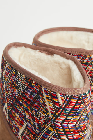 Gevoerde Nubuck Enkellaarzen Corail - Taupe