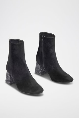 Bottines en velours - Noir