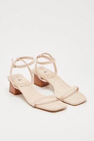 Sandales à talons Beige