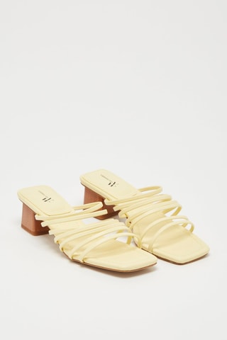 Mules à talons Jaune