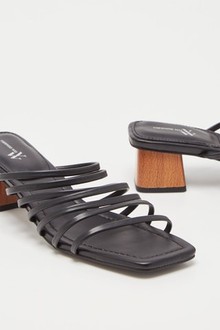 Mules à talons Noir