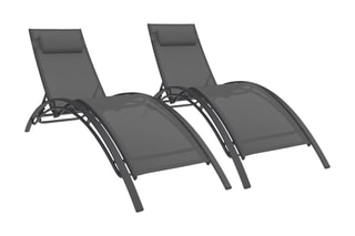 2 espreguiçadeiras inclináveis Havana - 185 x 58 x 81,5 cm