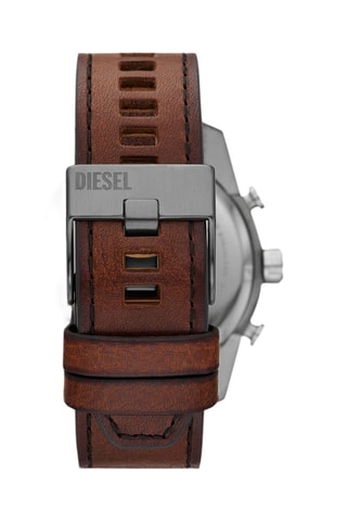 Leren Quartz Horloge Split - Bruin