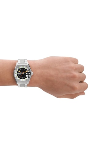 Stalen Quartz Horloge Griffed - Zilverkleurig