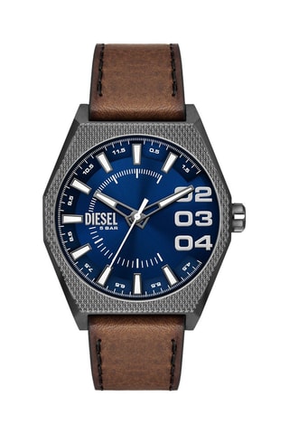 Leren Quartz Horloge Scraper - Bruin