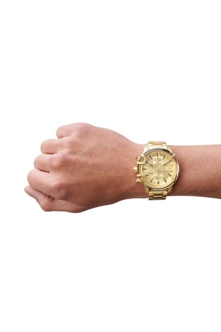 Montre à quartz en acier - Doré