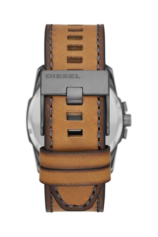 Leren Quartz Horloge Bruin en Grijs