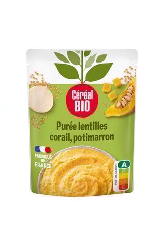 8 x Purée lentilles corail et potimarron - 250 g