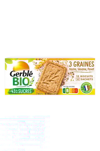 6 x Sablé 3 graines kasha sésame pavot bio - 132 g