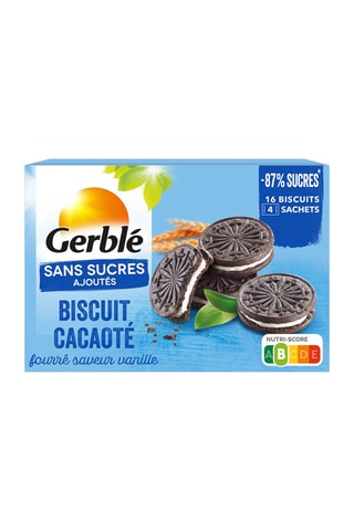 6 x Biscuits Cacaotés saveur Vanille - 176 g
