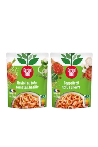 12 x Raviolis farcis tomates tofu et Capelletti chèvre, tofu et épinards - 267 et 220 g